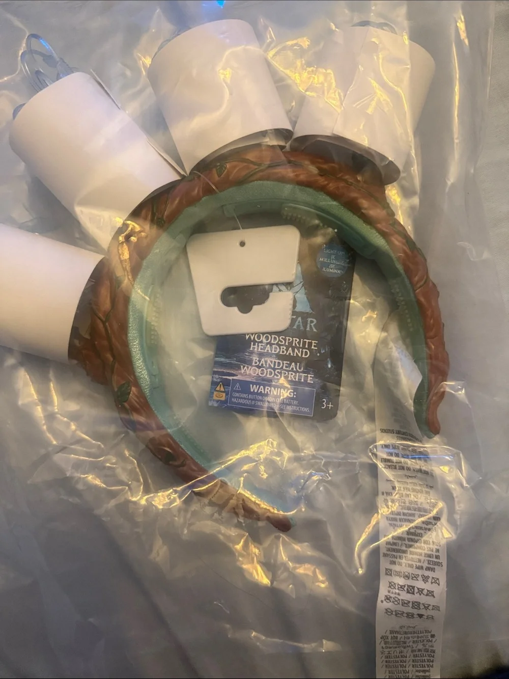 Light up avatar wood sprite headband
